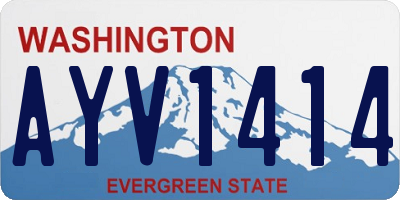 WA license plate AYV1414