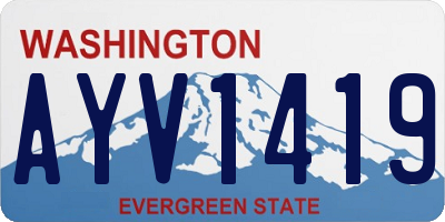 WA license plate AYV1419