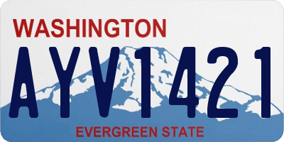 WA license plate AYV1421