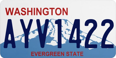 WA license plate AYV1422