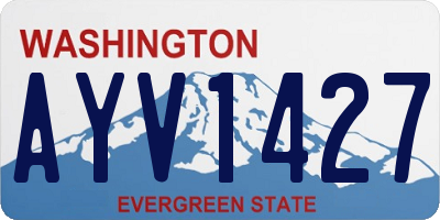 WA license plate AYV1427