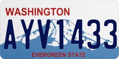 WA license plate AYV1433
