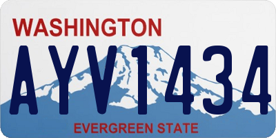 WA license plate AYV1434