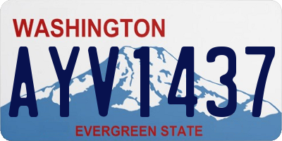 WA license plate AYV1437