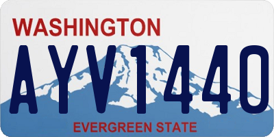 WA license plate AYV1440