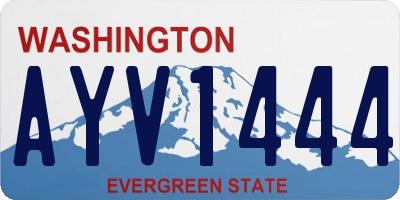 WA license plate AYV1444