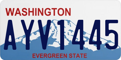 WA license plate AYV1445