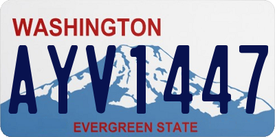 WA license plate AYV1447