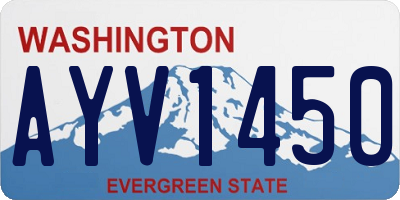 WA license plate AYV1450