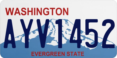 WA license plate AYV1452