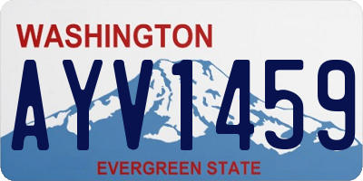 WA license plate AYV1459