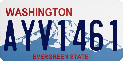 WA license plate AYV1461