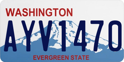 WA license plate AYV1470