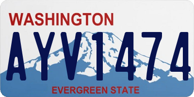 WA license plate AYV1474