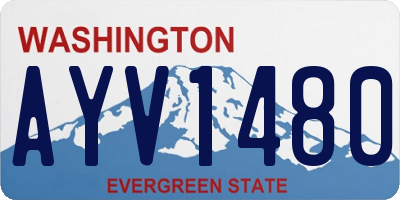WA license plate AYV1480