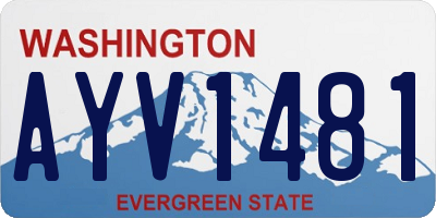WA license plate AYV1481