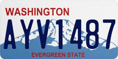 WA license plate AYV1487