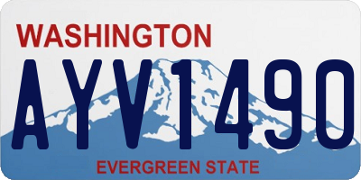 WA license plate AYV1490