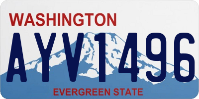 WA license plate AYV1496