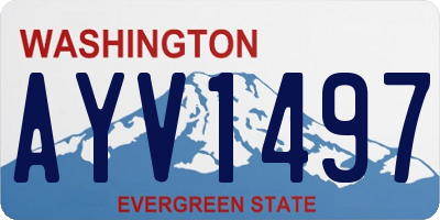 WA license plate AYV1497