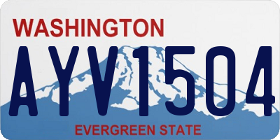 WA license plate AYV1504