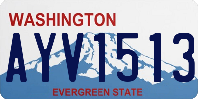WA license plate AYV1513