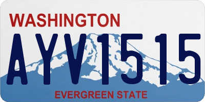 WA license plate AYV1515
