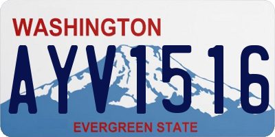 WA license plate AYV1516