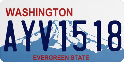 WA license plate AYV1518