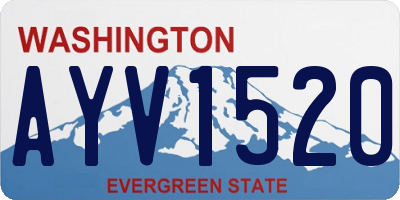 WA license plate AYV1520