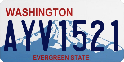 WA license plate AYV1521