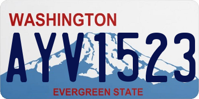 WA license plate AYV1523
