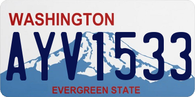 WA license plate AYV1533