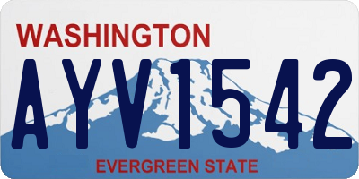 WA license plate AYV1542
