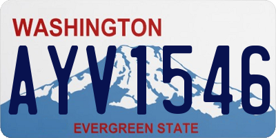 WA license plate AYV1546
