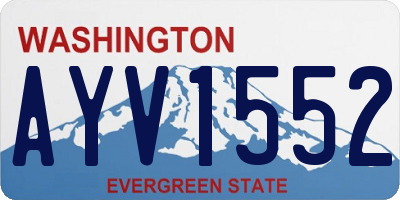 WA license plate AYV1552