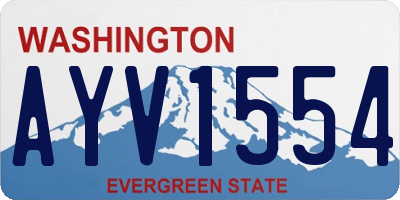 WA license plate AYV1554