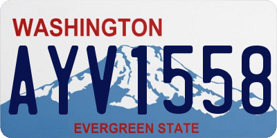 WA license plate AYV1558