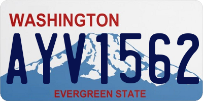 WA license plate AYV1562