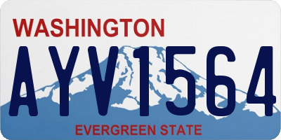 WA license plate AYV1564