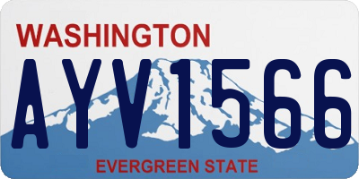 WA license plate AYV1566