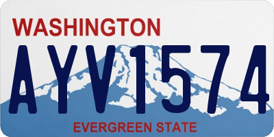 WA license plate AYV1574