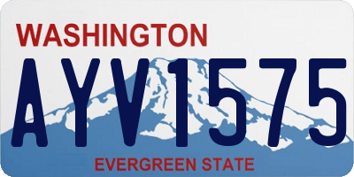 WA license plate AYV1575