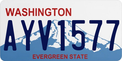 WA license plate AYV1577