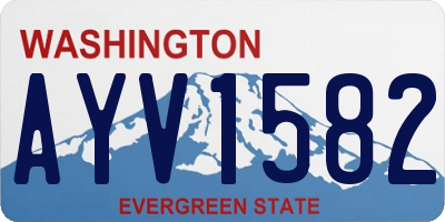 WA license plate AYV1582