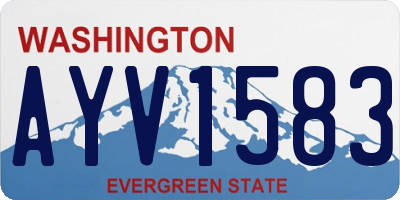 WA license plate AYV1583