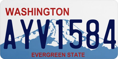 WA license plate AYV1584