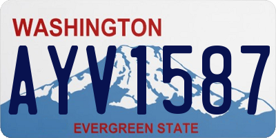 WA license plate AYV1587