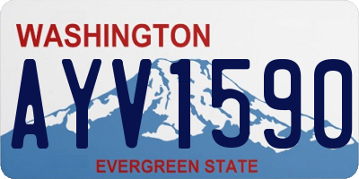 WA license plate AYV1590