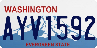 WA license plate AYV1592